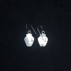 Vase with Symbol sterling silver jewelry dangle earrings