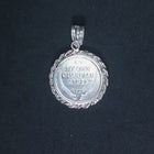 Guardian Angel Sterling Silver Round Pendant
