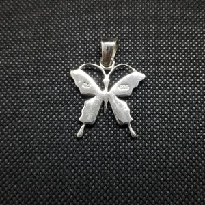 Silver Butterfly Kingman Turquoise Sterling Silver Pendant Necklace