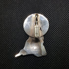 VINTAGE Navajo Native Chief Kneeling Under The Moon Brooches Sterling Silver