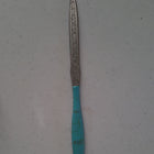 Stainless Steel Kingman Turquoise Letter Opener One Sided Blade