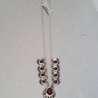 Silver Navajo Orange Coral Necklace and Earing Pack Sterling Silver