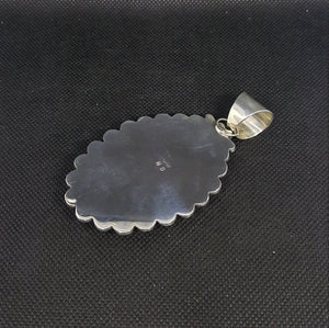 Silver Navajo Spiny Oyster Pendant Necklace Sterling Silver
